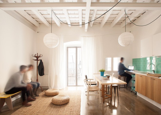 Zona de día, estar + cocina