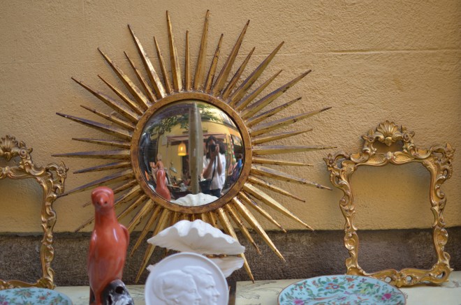 espejo de sol con ojo de pez