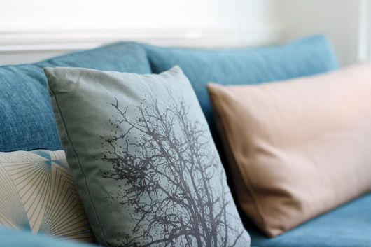 Detalle de los cojines.